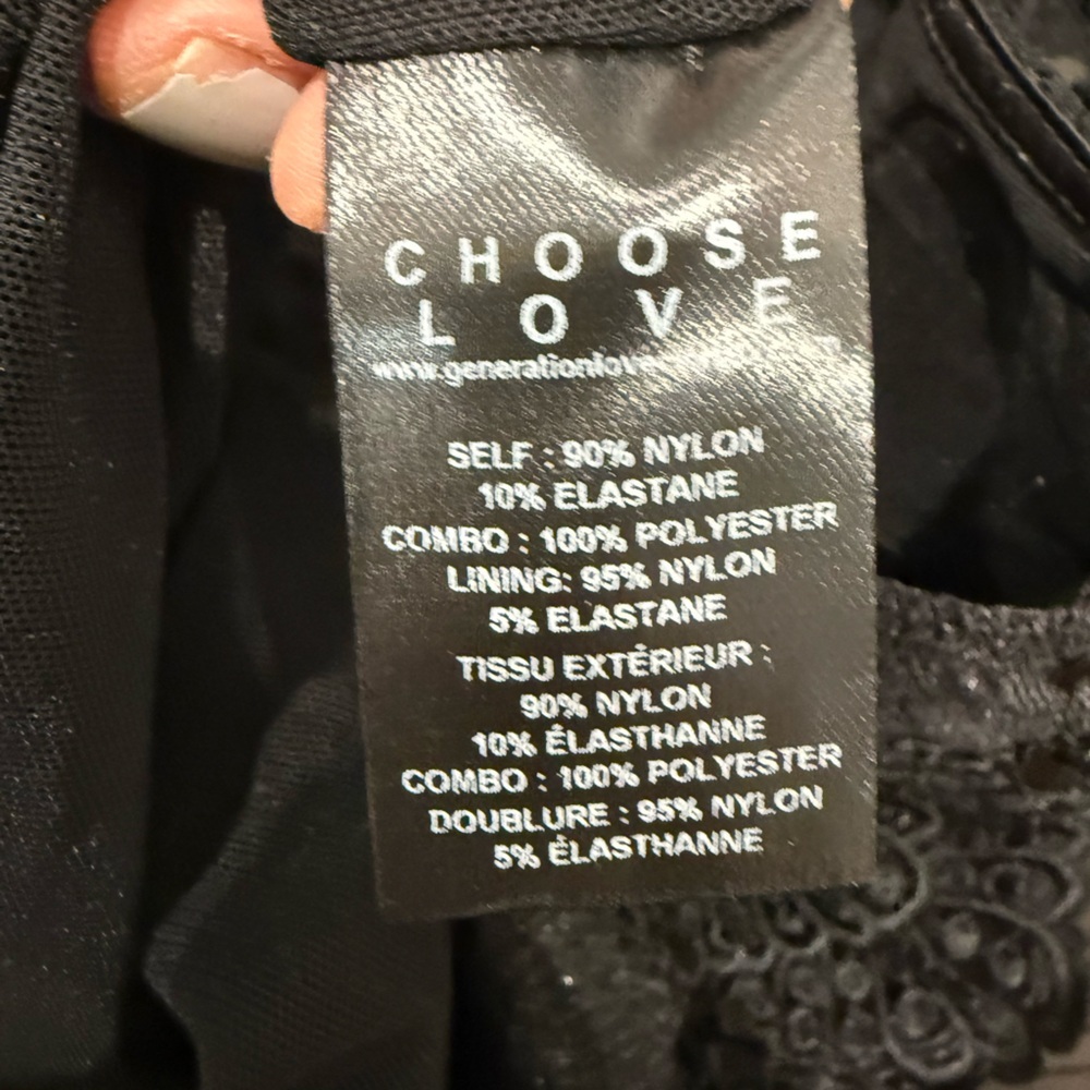 NEW GENERATION LOVE gemma sequin lace tank top black size large $215 NWT - Picture 12 of 12